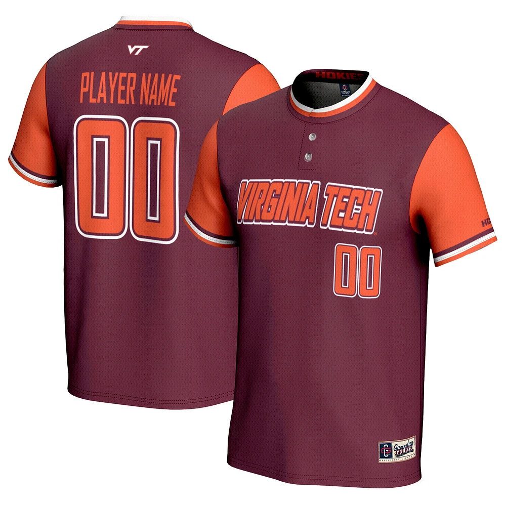 Unisex GameDay Greats Maroon Virginia Tech Hokies NIL Pick-A-Player Lightweight Softball Jersey