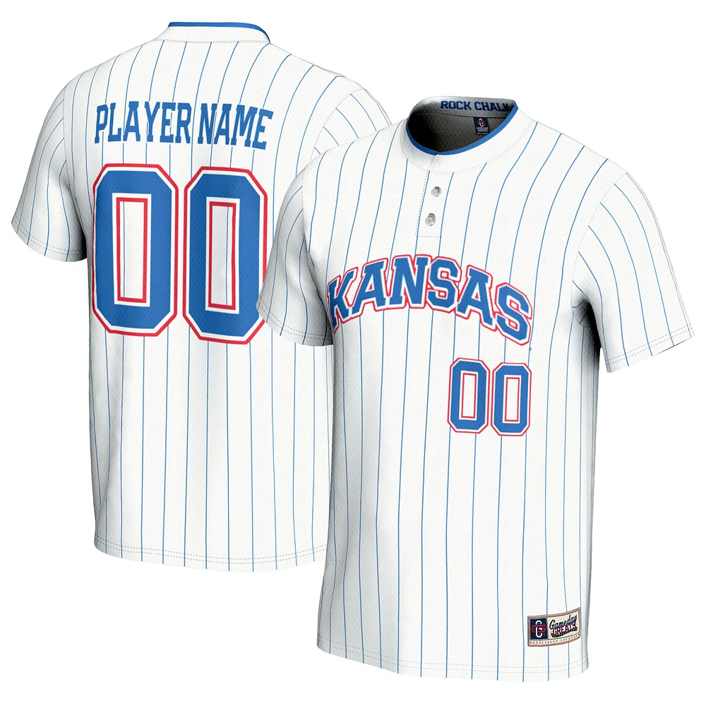Unisex GameDay Greats White Kansas Jayhawks NIL Pick-A-Player Lightweight Softball Jersey