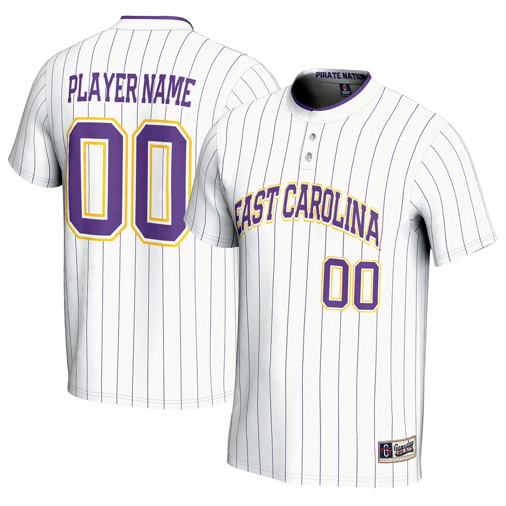 Unisex GameDay Greats White ECU Pirates NIL Pick-A-Player Lightweight Softball Jersey