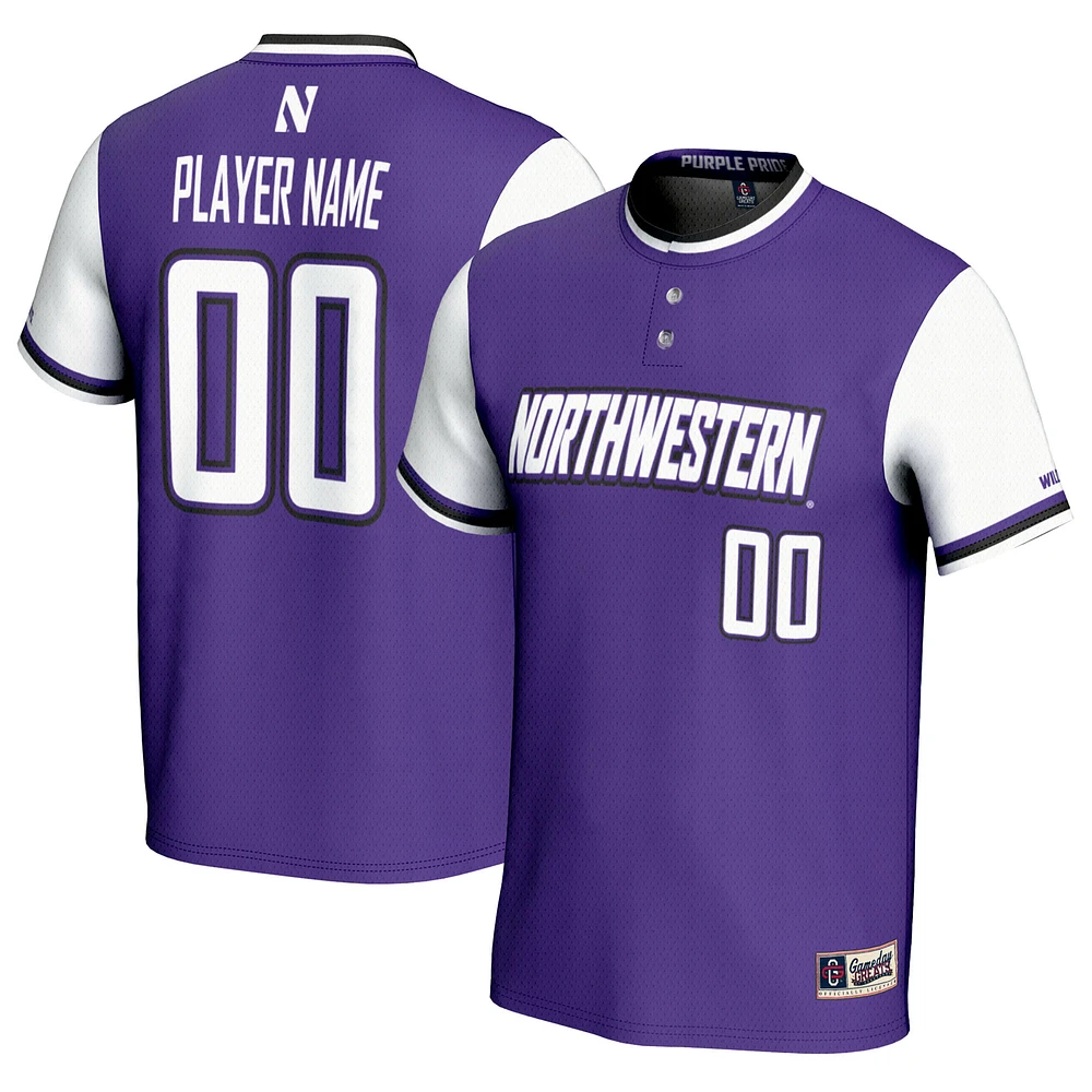 Youth GameDay Greats Northwestern Wildcats NIL Pick-A-Player Lightweight Softball Jersey