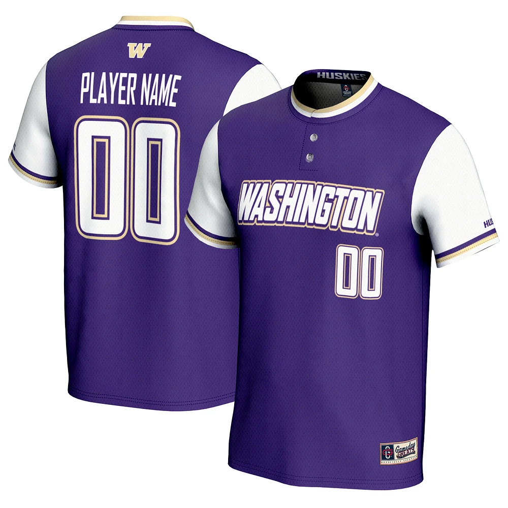 Youth GameDay Greats Purple Washington Huskies NIL Pick-A-Player Lightweight Softball Jersey