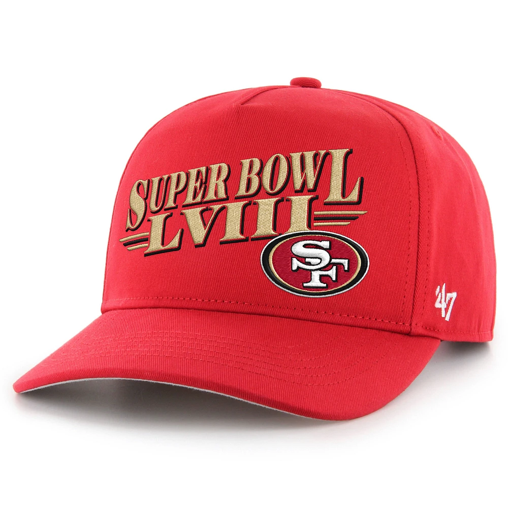 Men's '47 Scarlet San Francisco 49ers Super Bowl LVIII Hitch Adjustable Hat