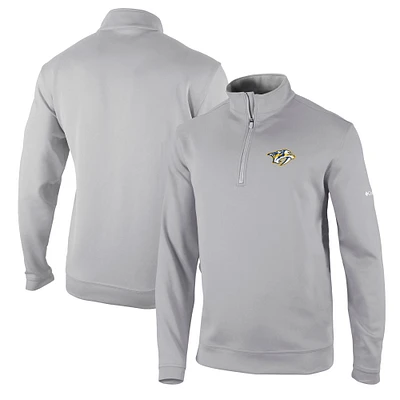 Men's Columbia Gray Nashville Predators Wickham Hills Omni-Wick Quarter-Zip Jacket