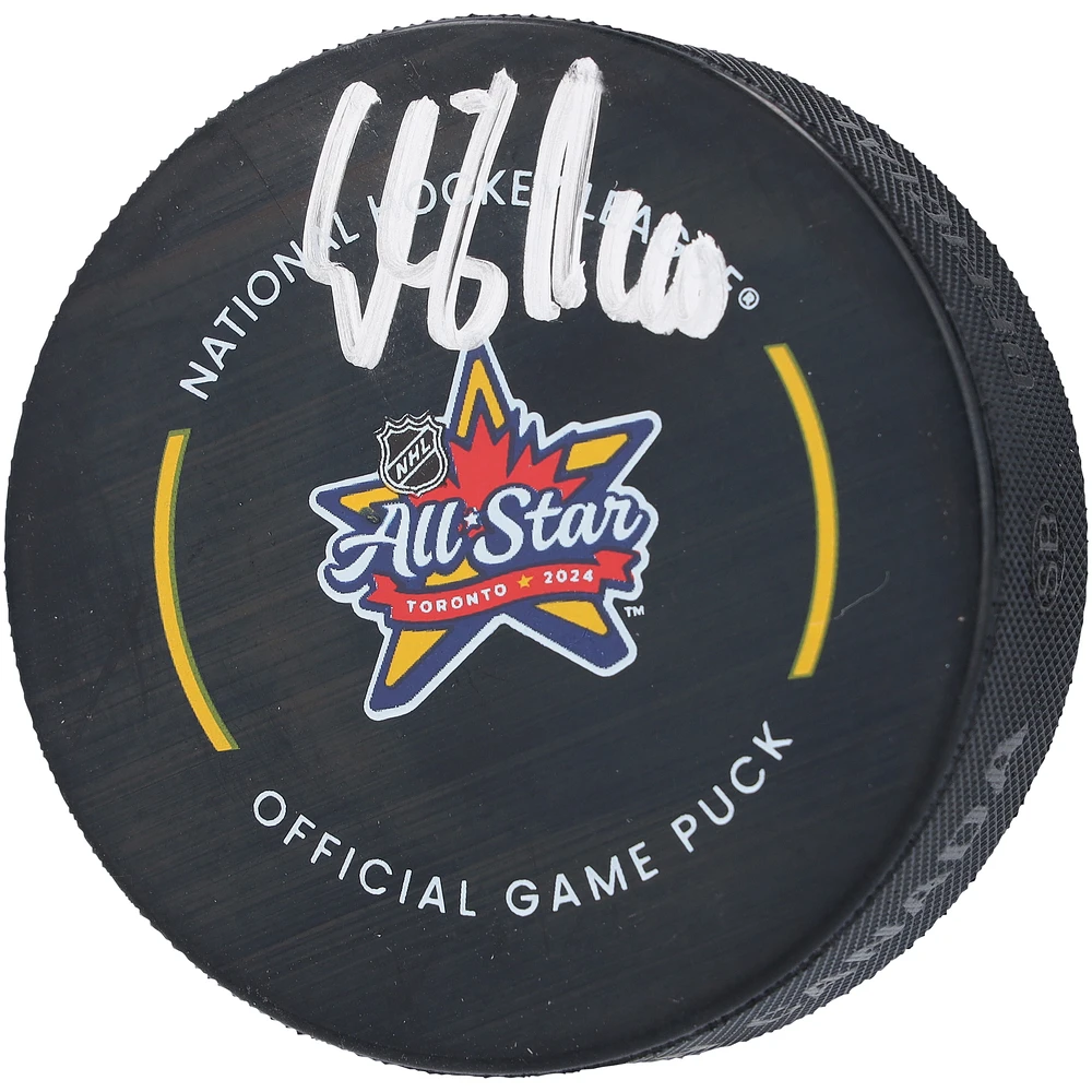 Elias Pettersson Vancouver Canucks Autographed 2024 NHL All-Star Game Official Game Puck