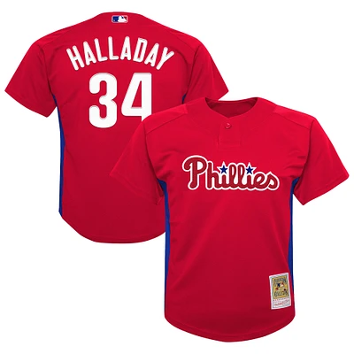 Preschool Mitchell & Ness Roy Halladay Red Philadelphia Phillies Cooperstown Collection Mesh Batting Practice Jersey