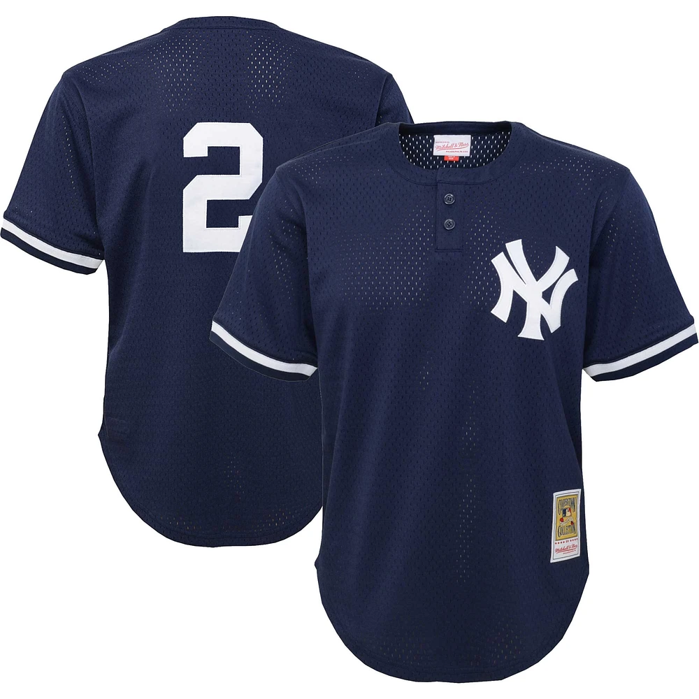 Preschool Mitchell & Ness Derek Jeter Navy New York Yankees Cooperstown Collection Mesh Batting Practice Jersey