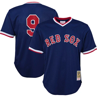 Youth Mitchell & Ness Ted Williams Navy Boston Red Sox Cooperstown Collection Mesh Batting Practice Jersey