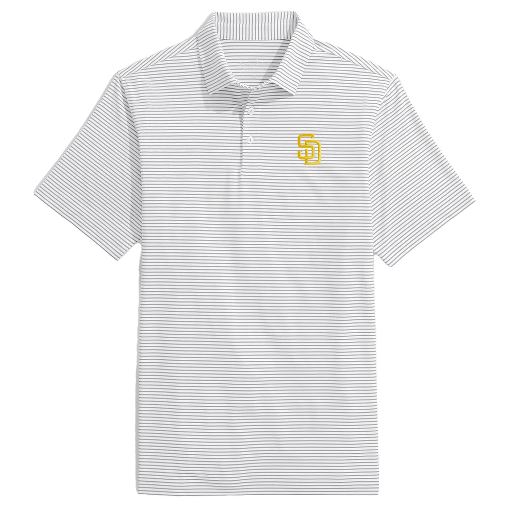 Men's Vineyard Vines Gray San Diego Padres Bradley Stripe Polo