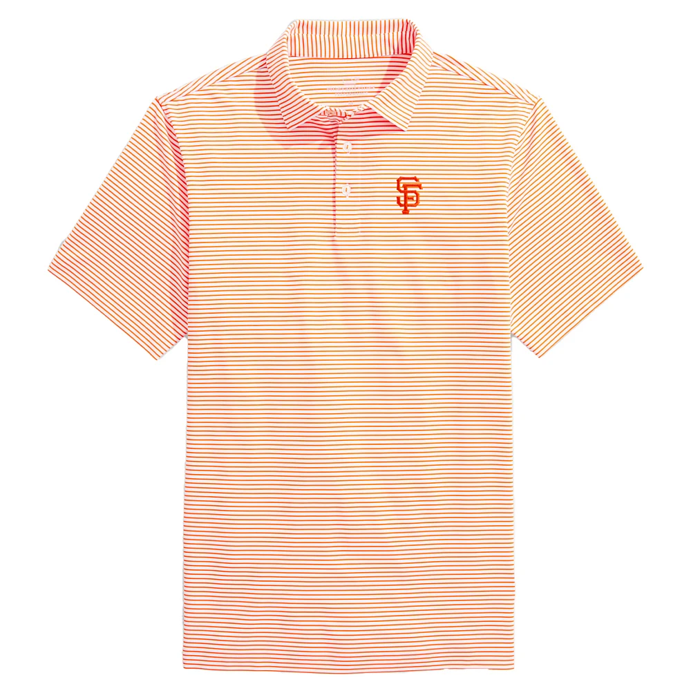 Men's Vineyard Vines Orange San Francisco Giants Bradley Stripe Polo