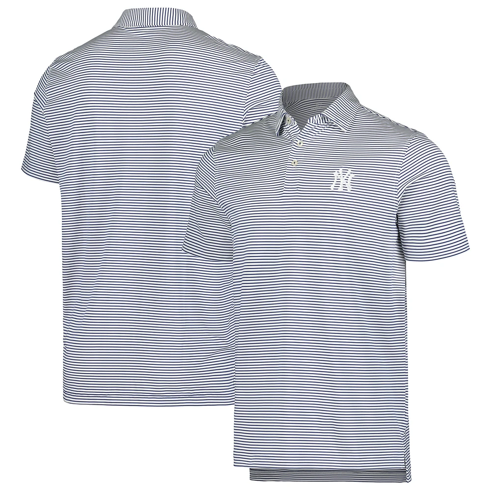 Men's Vineyard Vines Navy New York Yankees Bradley Stripe Polo