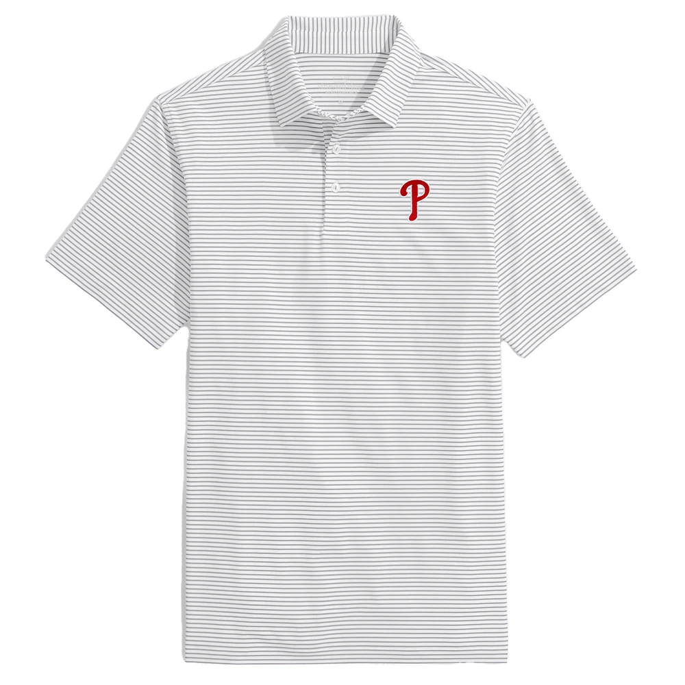 Men's Vineyard Vines Gray Philadelphia Phillies Bradley Stripe Polo