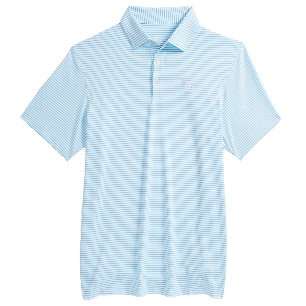 Men's Vineyard Vines Light Blue Tampa Bay Rays Bradley Stripe Polo