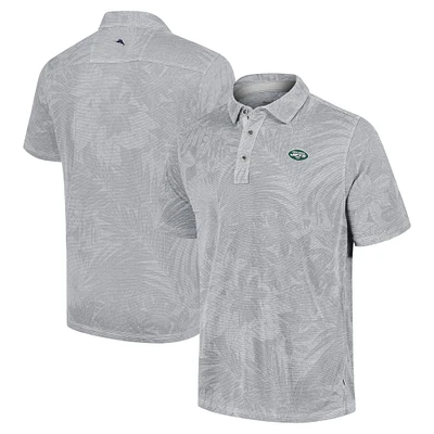 Men's Tommy Bahama Gray New York Jets Sport Santiago Paradise Polo