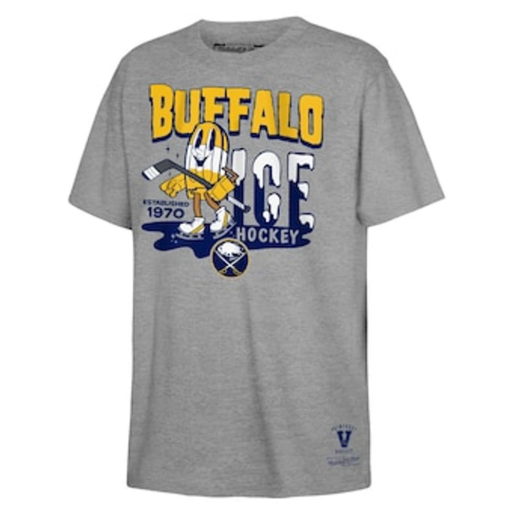 Youth Mitchell & Ness Gray Buffalo Sabres Popsicle T-Shirt