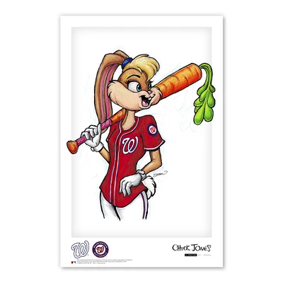 Lola Bunny Washington Nationals 11" x 17" Looney Tunes Poster Print