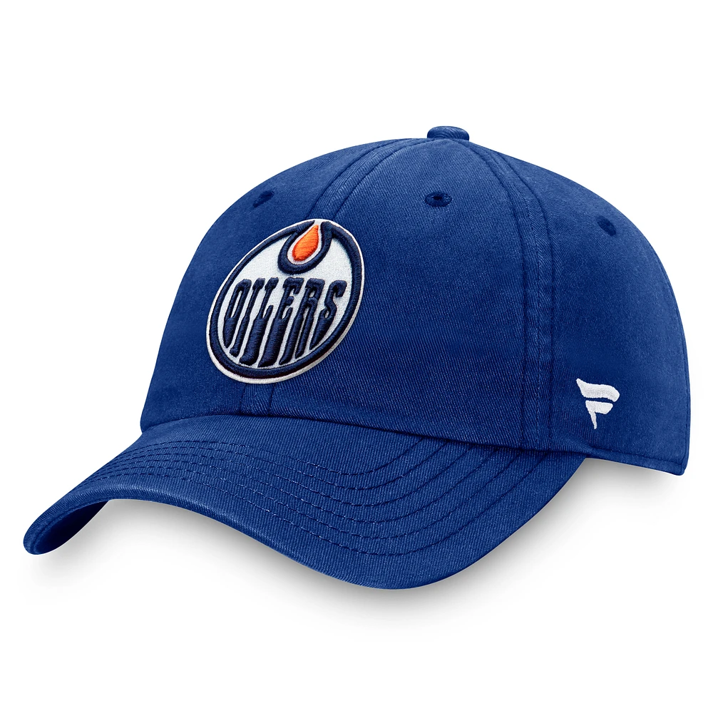 Men's Fanatics Royal Edmonton Oilers Core Primary Logo Adjustable Hat