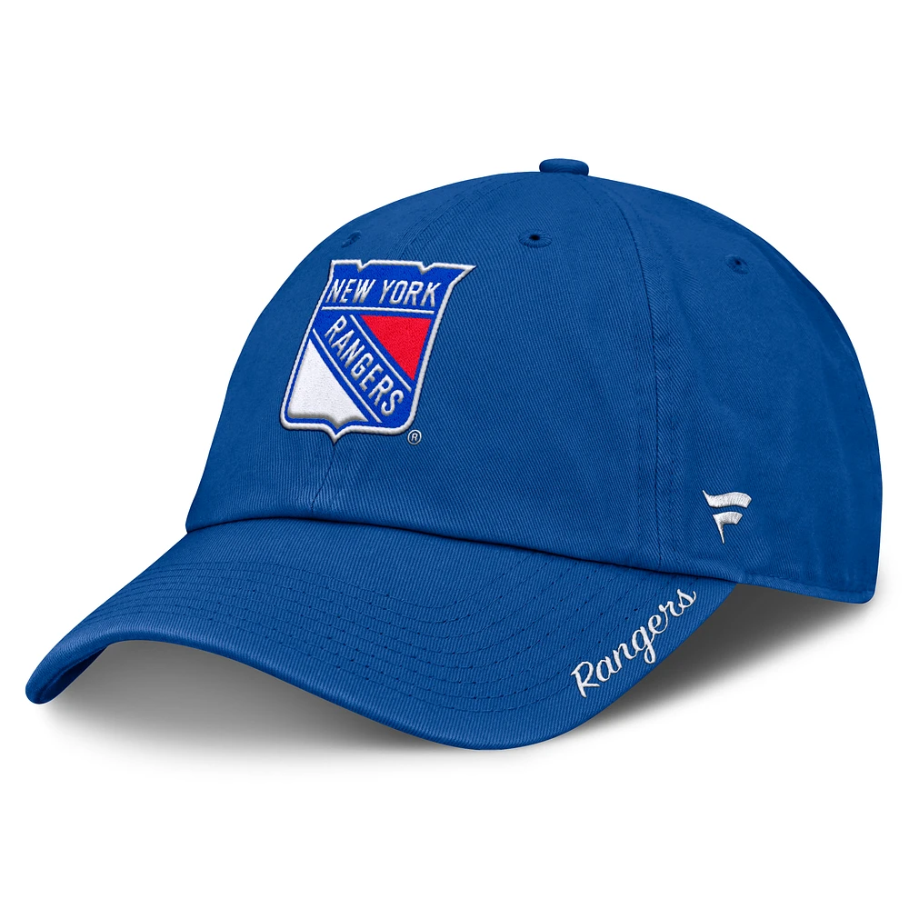 Women's Fanatics Blue New York Rangers Core Logo Adjustable Hat