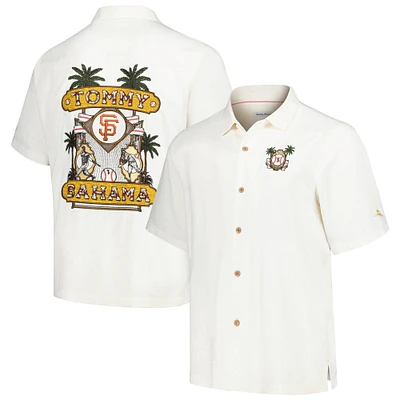 Men's Tommy Bahama White San Francisco Giants Pitcher's Paradiso Button-Up Camp Shirt