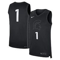 Men's Nike #1 Black Michigan State Spartans Alternate Replica Jersey