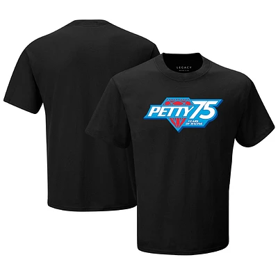 Men's LEGACY Motor Club Team Collection Black Richard Petty 75th Anniversary Logo T-Shirt