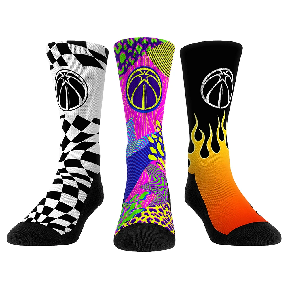 Unisex Rock Em Socks Washington Wizards Team Vibes Three-Pack Crew Set