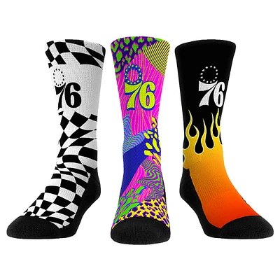 Unisex Rock Em Socks Philadelphia 76ers Team Vibes Three-Pack Crew Set