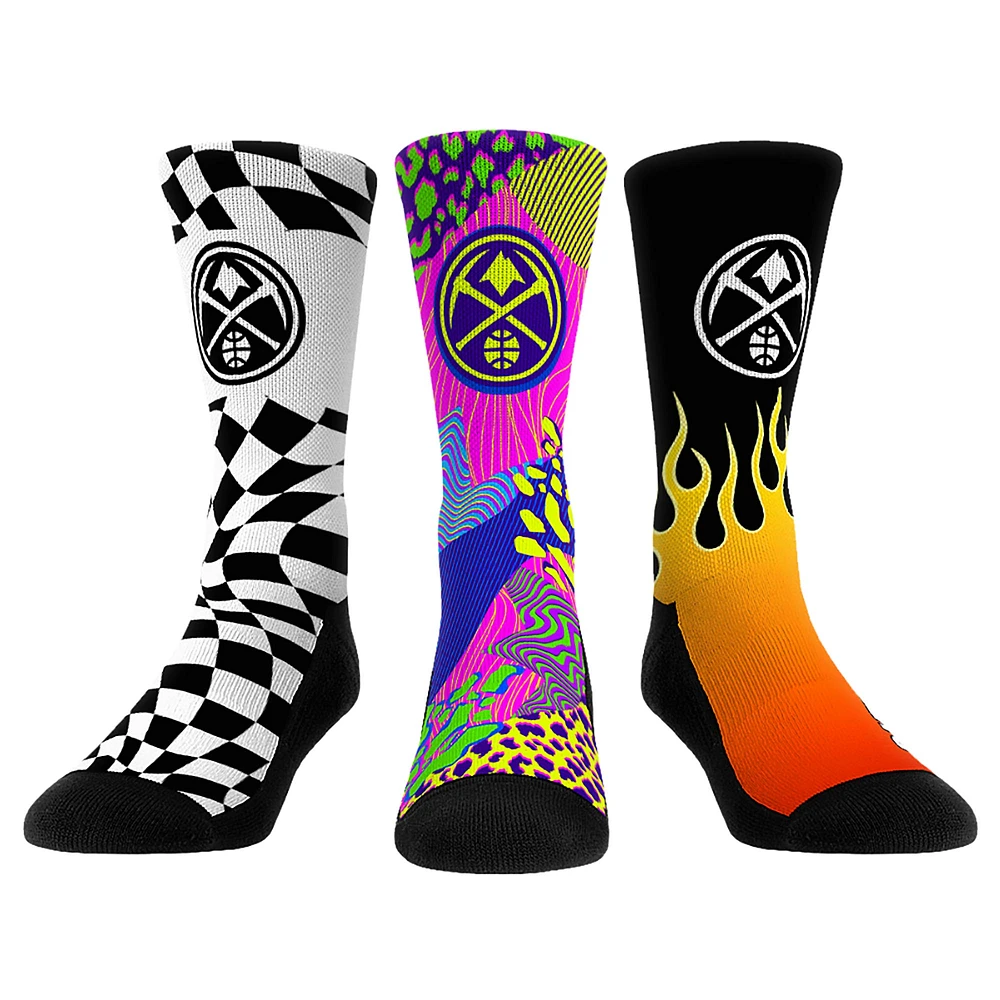 Unisex Rock Em Socks Denver Nuggets Team Vibes Three-Pack Crew Set