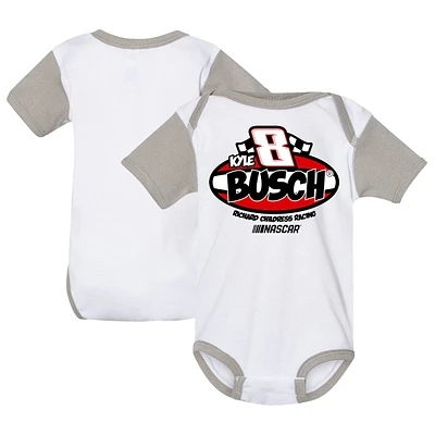 Infant Richard Childress Racing Team Collection White Kyle Busch Bodysuit