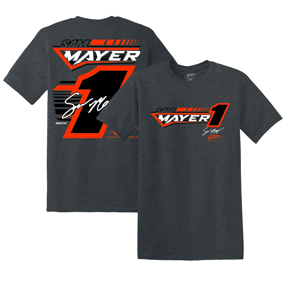 Men's JR Motorsports Official Team Apparel Heather Charcoal Sam Mayer Xtreme T-Shirt