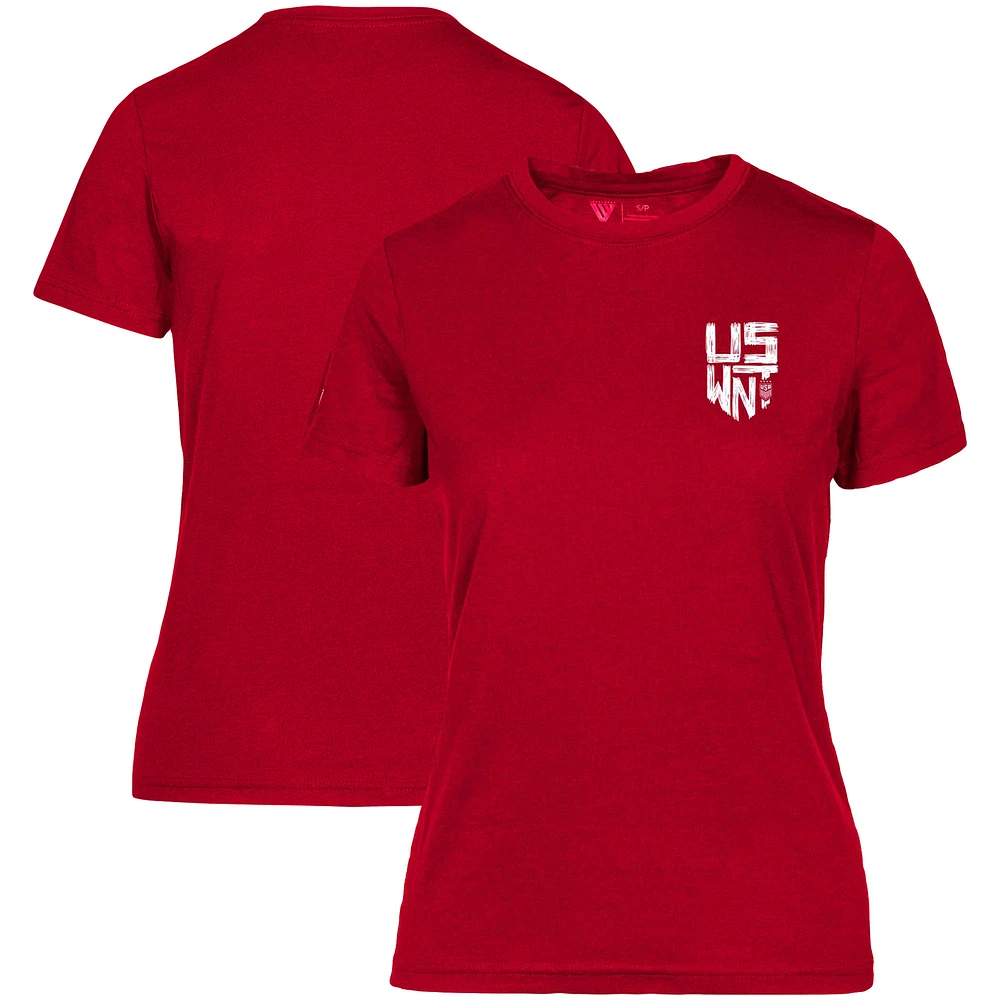 Women's Levelwear Red USWNT Maddox Scribble T-Shirt