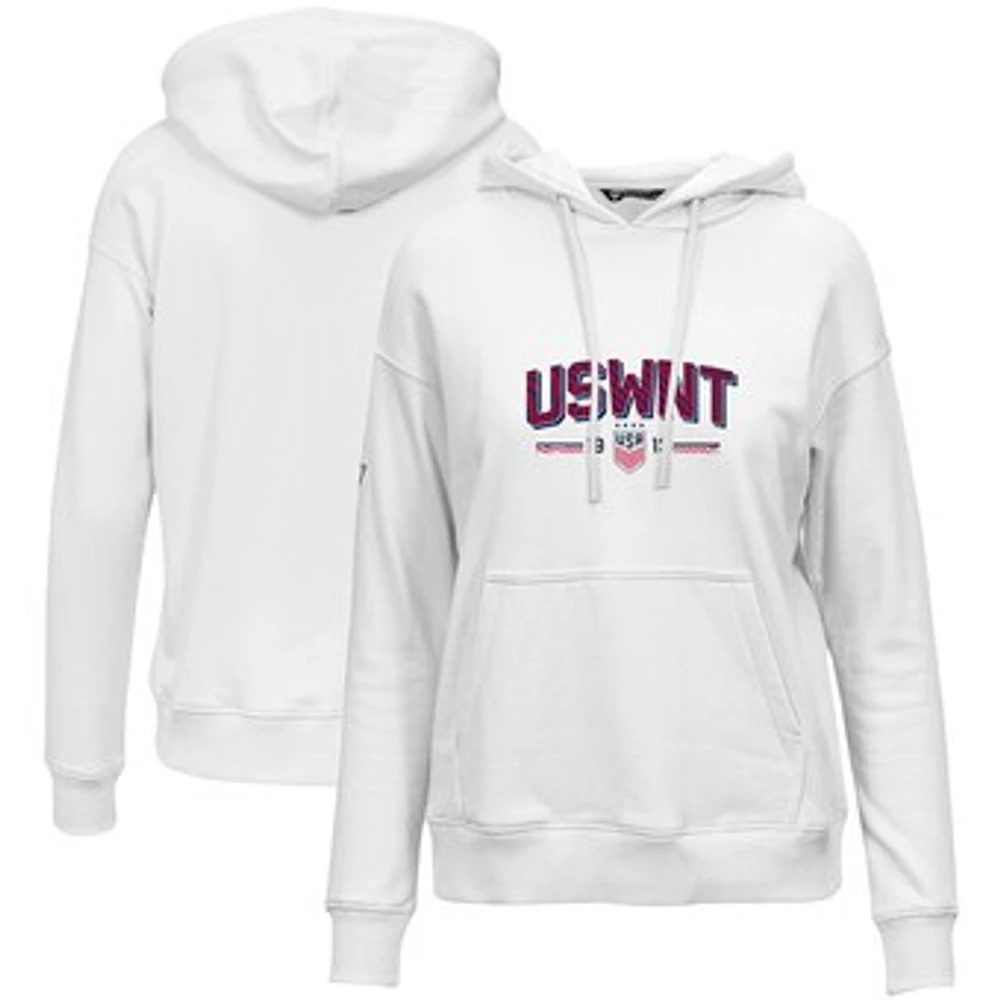 Women's Levelwear White USWNT Adorn Strike Fast Pullover Hoodie