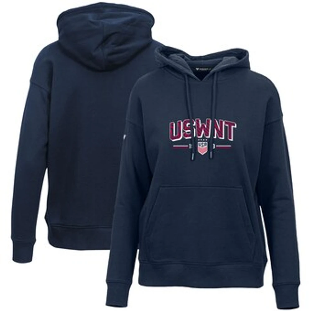 Women's Levelwear Navy USWNT Adorn Strike Fast Pullover Hoodie