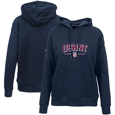 Women's Levelwear Navy USWNT Adorn Strike Fast Pullover Hoodie