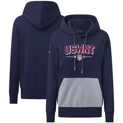 Women's Levelwear Navy USWNT Bonfire Strike Fast Pullover Hoodie