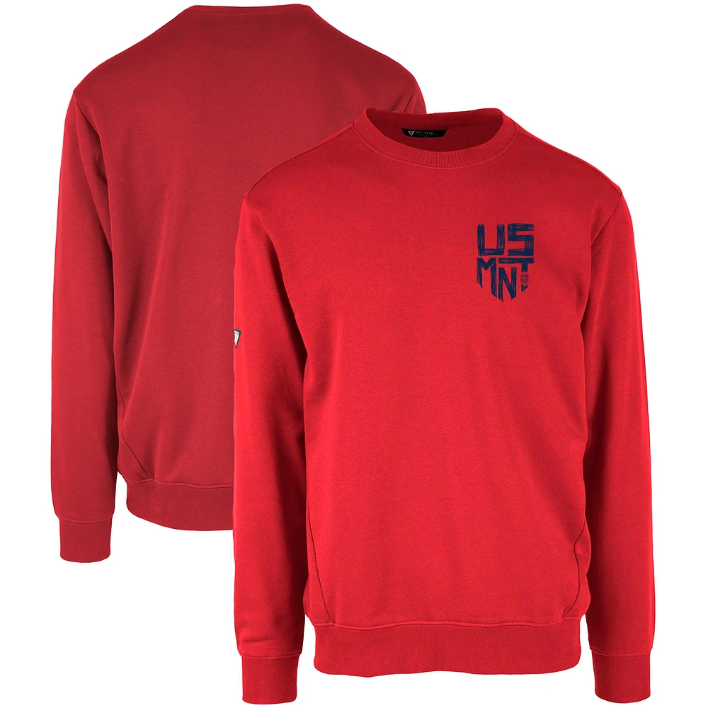 Men's Levelwear Red USMNT Zane Scribble Pullover Sweatshirt