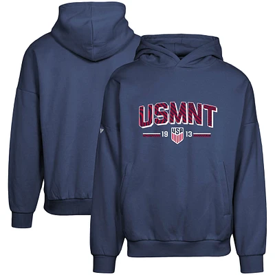 Men's Levelwear Navy USMNT Contact Strike Fast Pullover Hoodie