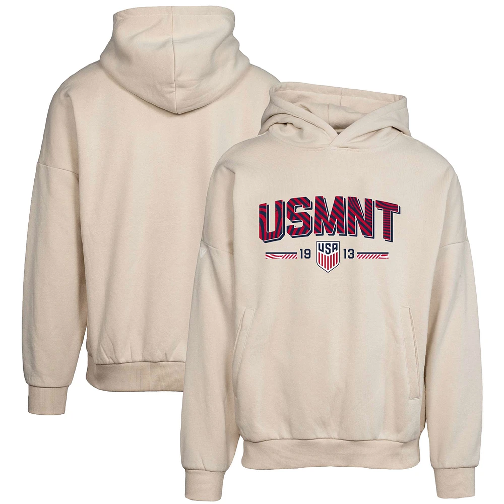 Men's Levelwear Tan USMNT Contact Strike Fast Pullover Hoodie