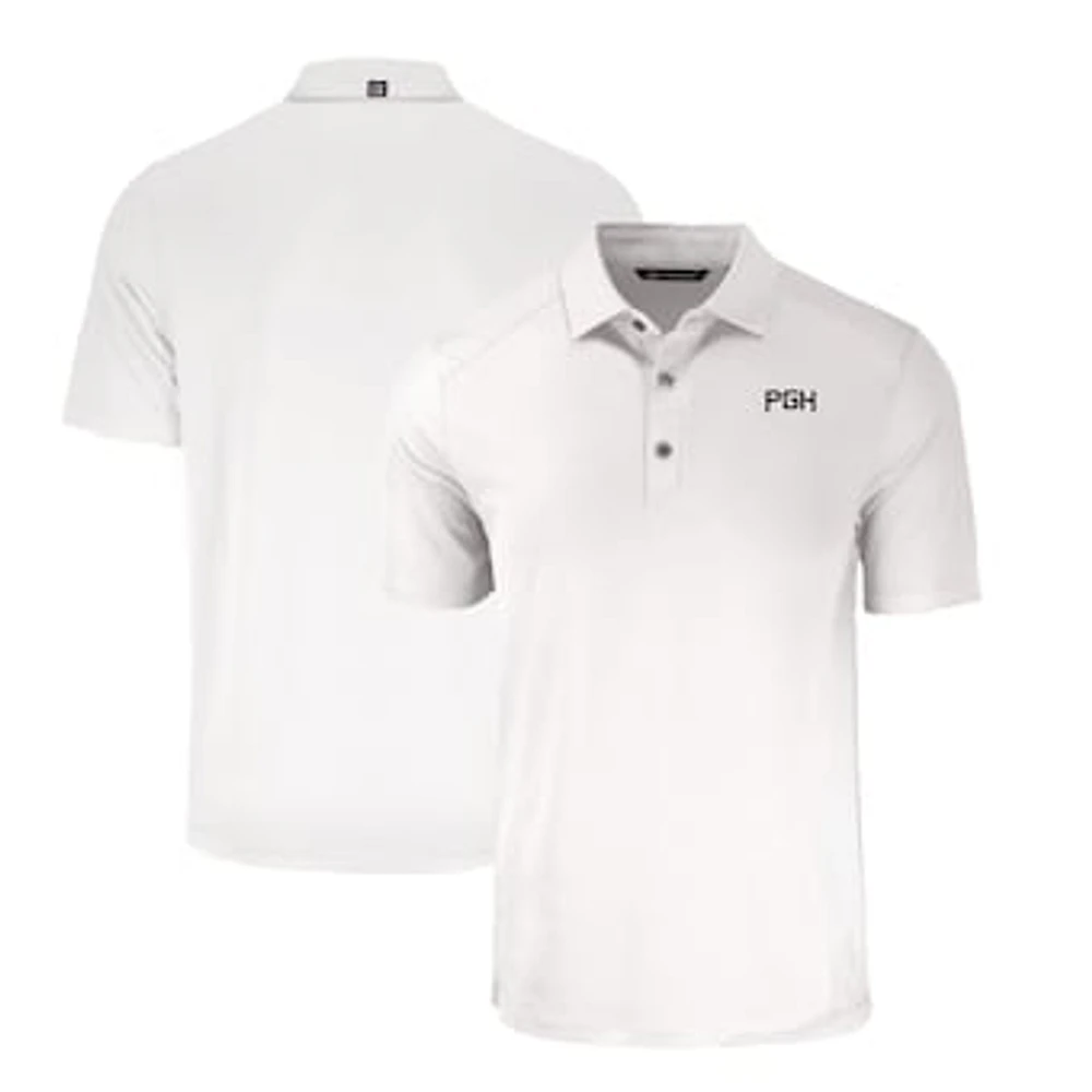 Men's Cutter & Buck White Pittsburgh Pirates City Connect Big & Tall Forge Eco Stretch Recycled Polo