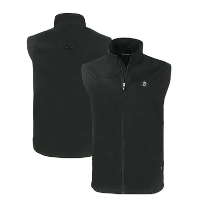 Men's Cutter & Buck Black Baltimore Orioles City Connect Big & Tall Charter Eco Recycled Full-Zip Vest