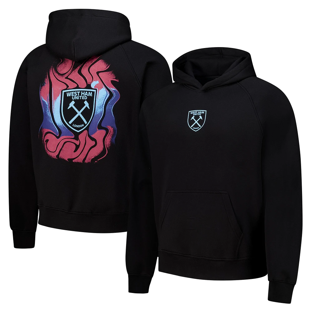 Men's Black West Ham United Dream Oversized Pullover Hoodie
