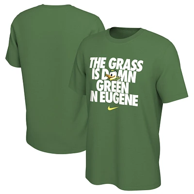 Men's Nike Green Oregon Ducks Grass is Eugene T-Shirt