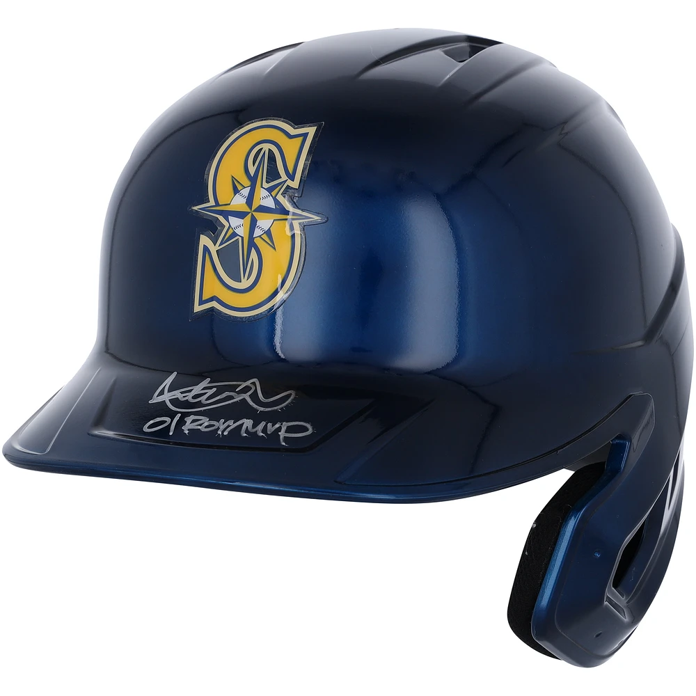 Ichiro Suzuki Seattle Mariners Autographed Alternate Mach Pro Replica Batting Helmet with "01 ROY/MVP" Inscription - Fanatics Exclusive