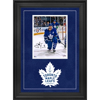 John Tavares Toronto Maple Leafs Autographed Deluxe Framed 8" x 10" Blue Jersey Goal Celebration Photograph