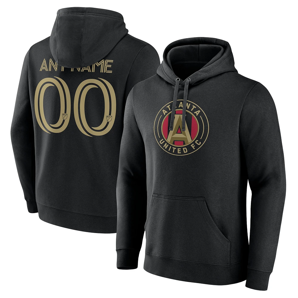 Men's Black Atlanta United FC Custom Pullover Hoodie
