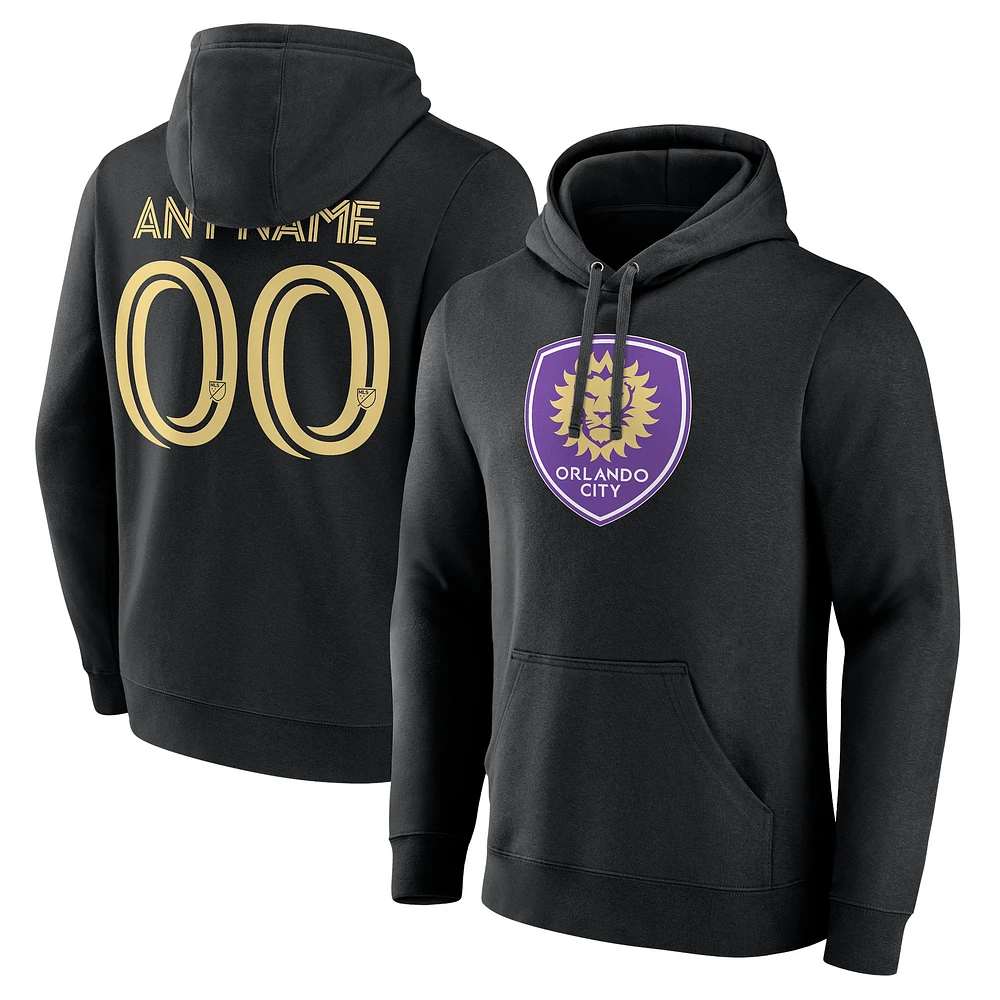 Men's Black Orlando City SC Custom Pullover Hoodie