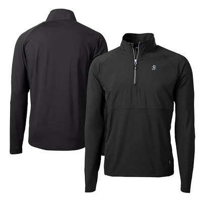 Men's Cutter & Buck Baltimore Orioles City Connect Adapt Eco Knit Hybrid Recycled Quarter-Zip Pullover Top
