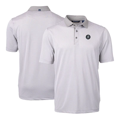 Men's Cutter & Buck Gray Baltimore Orioles City Connect Virtue Eco Pique Micro Stripe Recycled Polo
