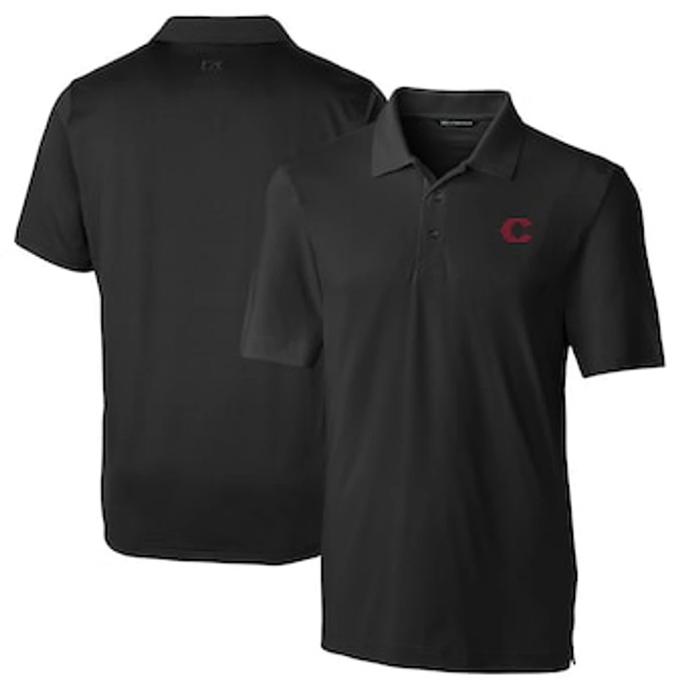 Men's Cutter & Buck Black Cincinnati Reds City Connect Forge Stretch Polo