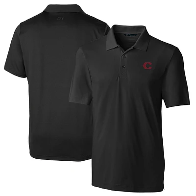 Men's Cutter & Buck Black Cincinnati Reds City Connect Forge Stretch Polo