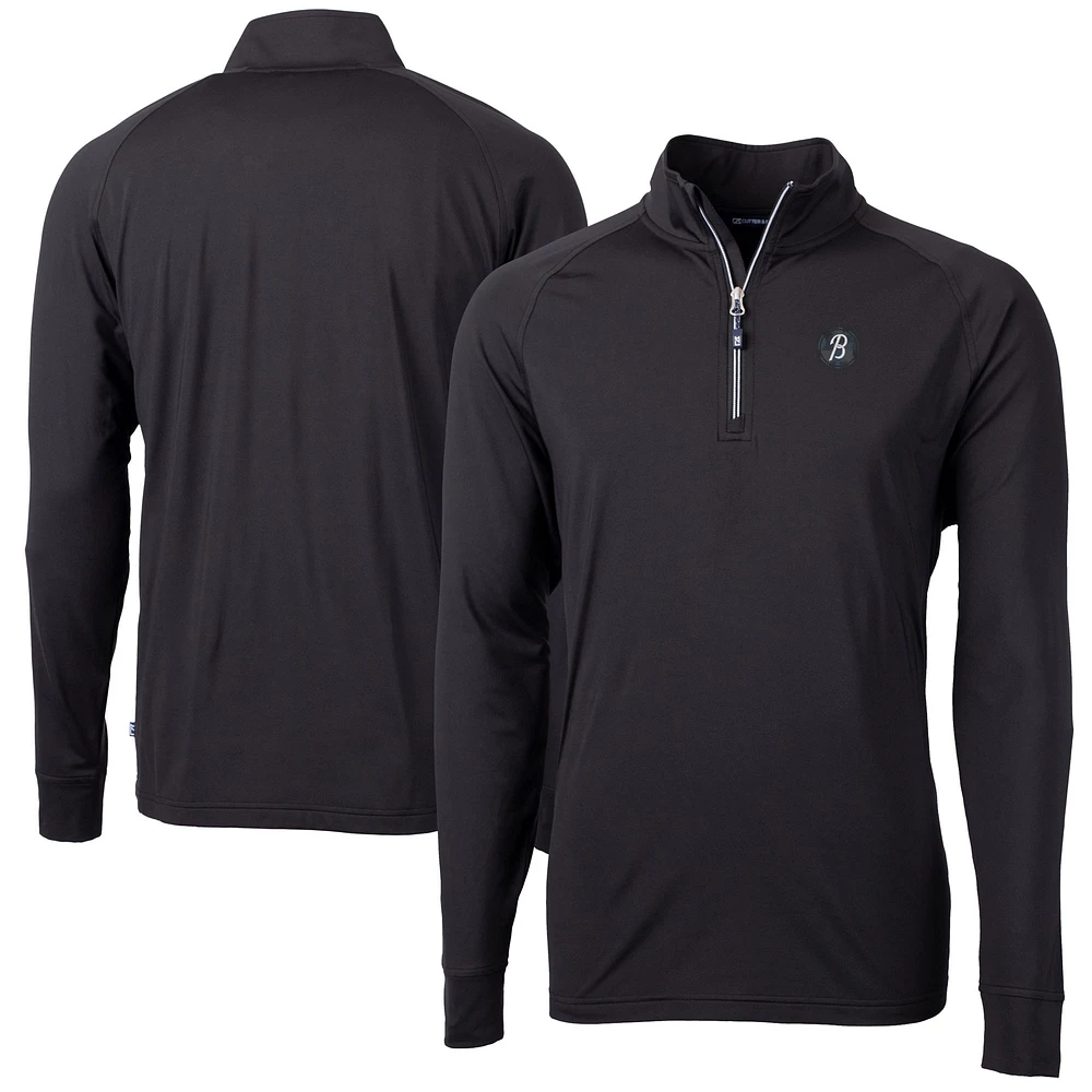 Men's Cutter & Buck Baltimore Orioles City Connect Adapt Eco Knit Stretch Recycled Quarter-Zip Pullover Top